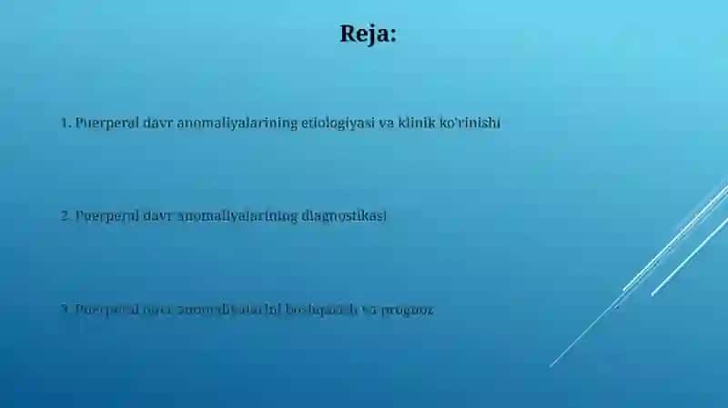 Puerperal davr anomaliyalari etialogiyasi klinikasi va diagnostikasi 2