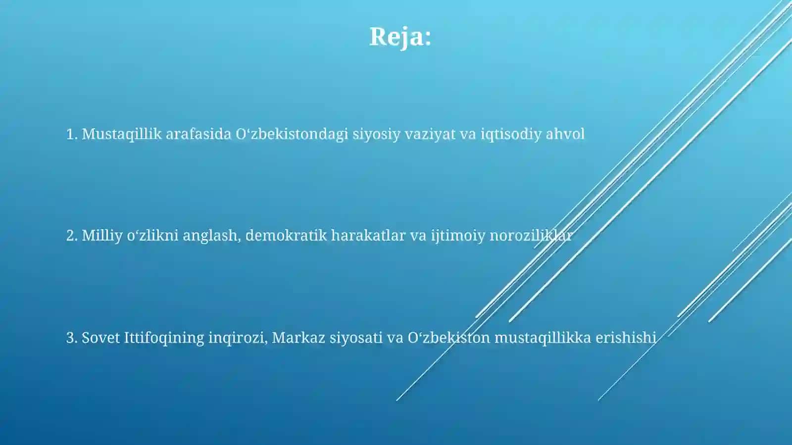 Oʻzbekistonning siyosiy vaziyati 2