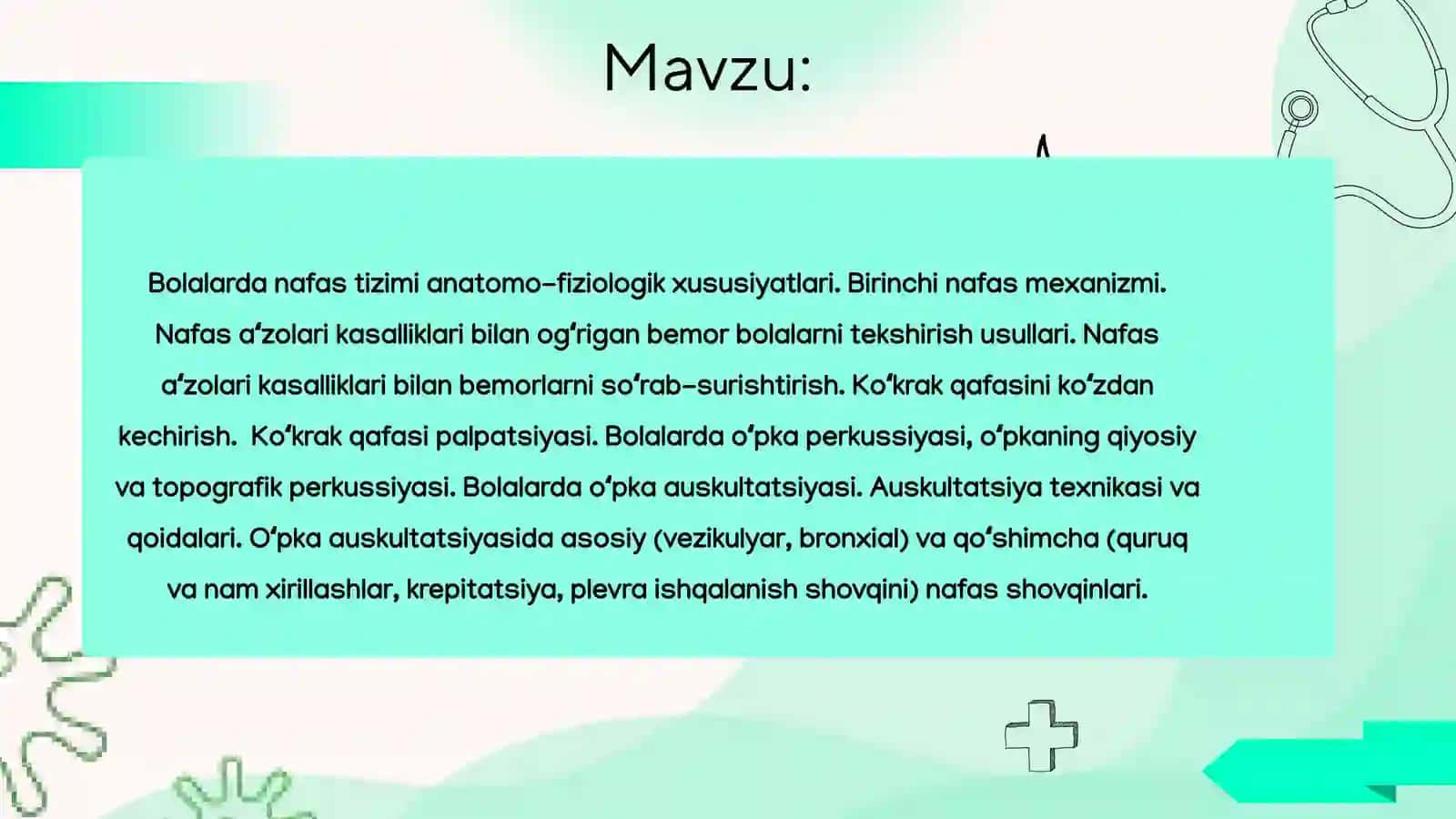 Bolalar Kasalliklari Propedevtikasi Fani 2