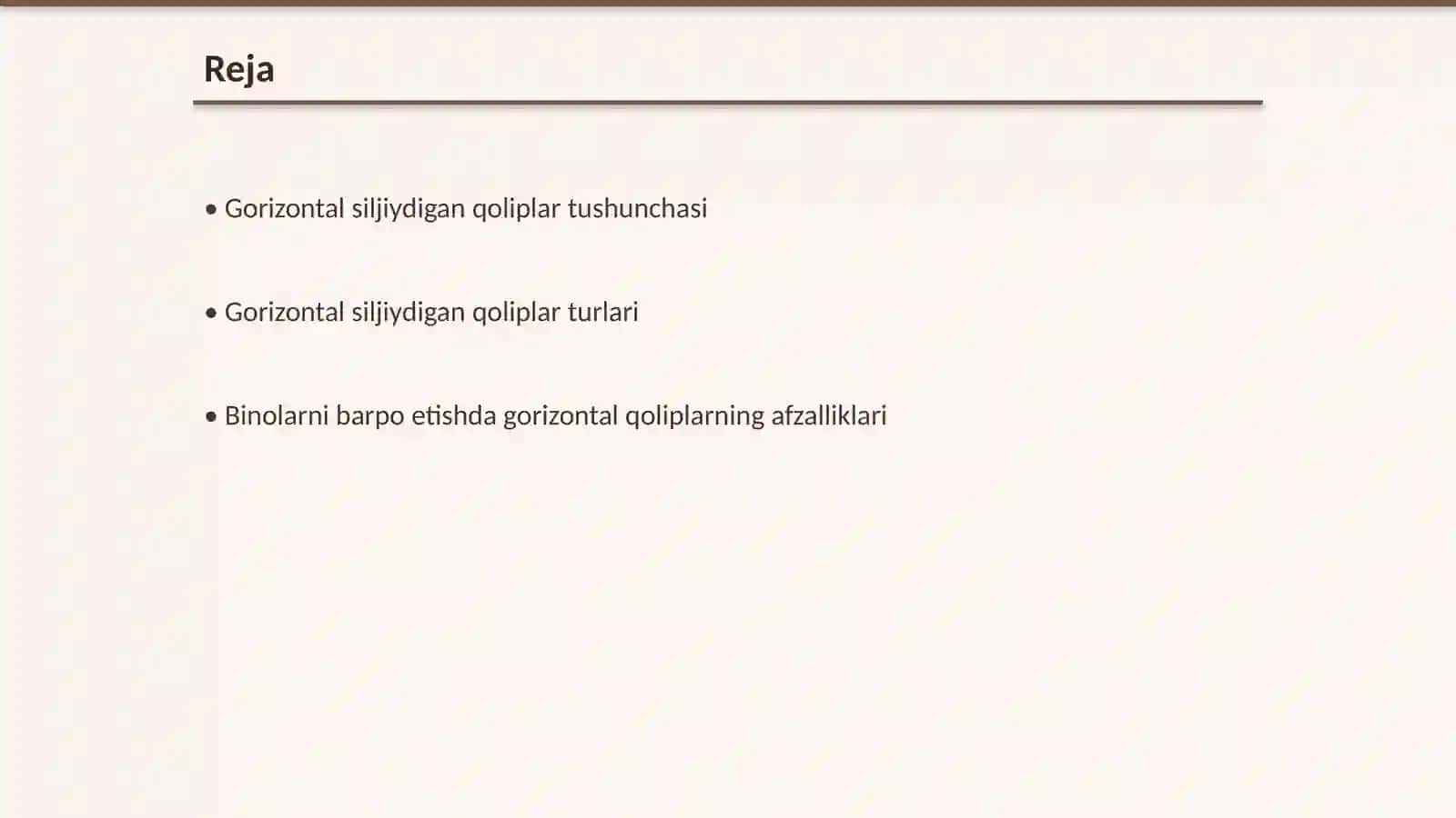 Binolarni gorizontal siljiydigan qoliplarda barpo etish 2