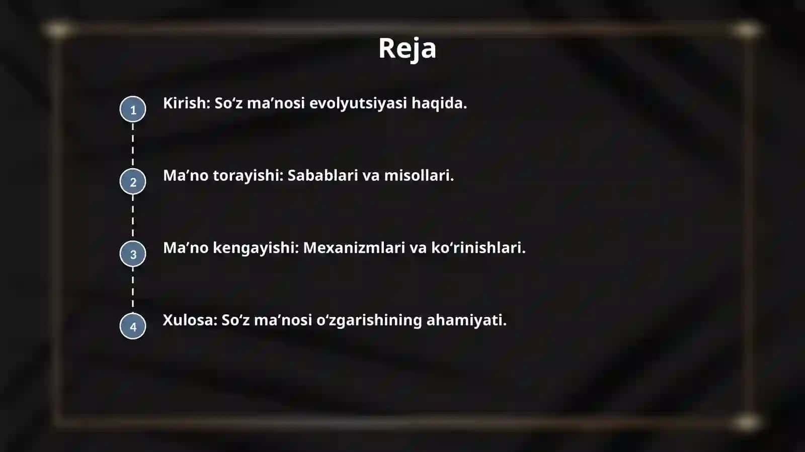 Soʻzning ma'noviy taraqqiyoti. Leksema ma'nosining torayishi va kengayishi 2