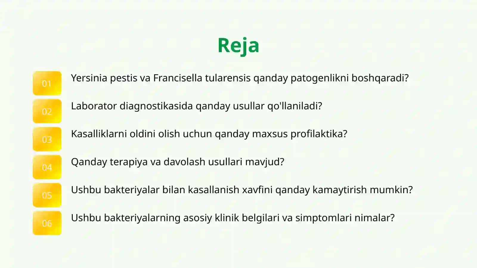 Yersinia pestis, Francisella tularensis keltirib chiqargan kasalliklar patogenezi, laborator tashhisi. Maxsus profilaktika va terapiyasi 2