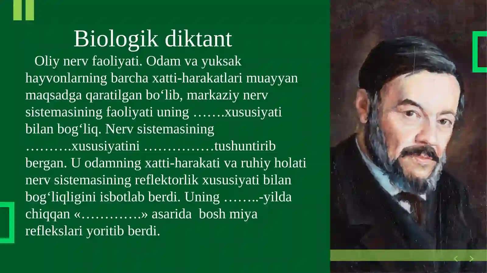 Shartli reflekslarni hosil bo'lishini  o'rganish. 2