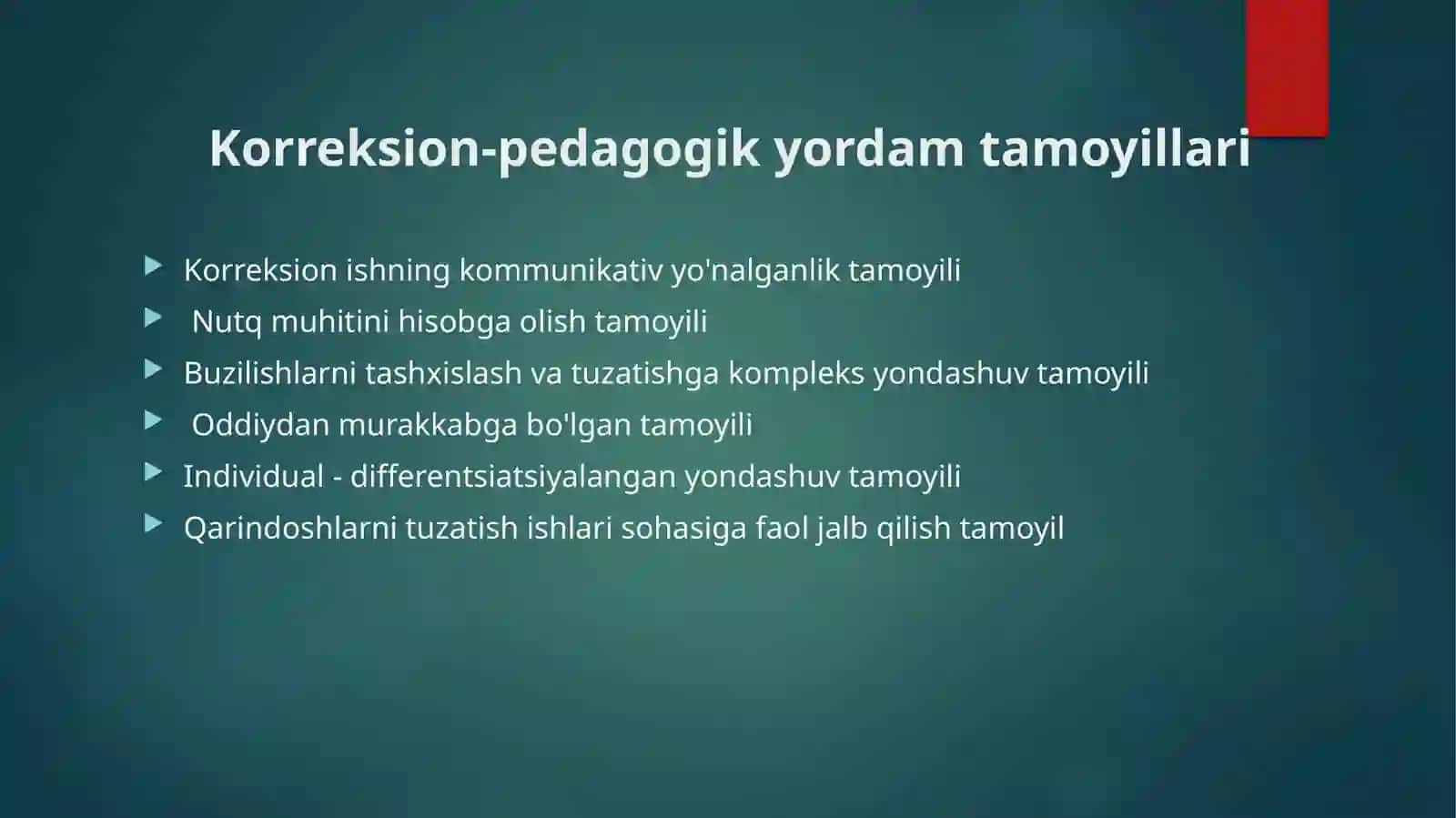 Korreksion-pedagogik yordam tamoyillari 2