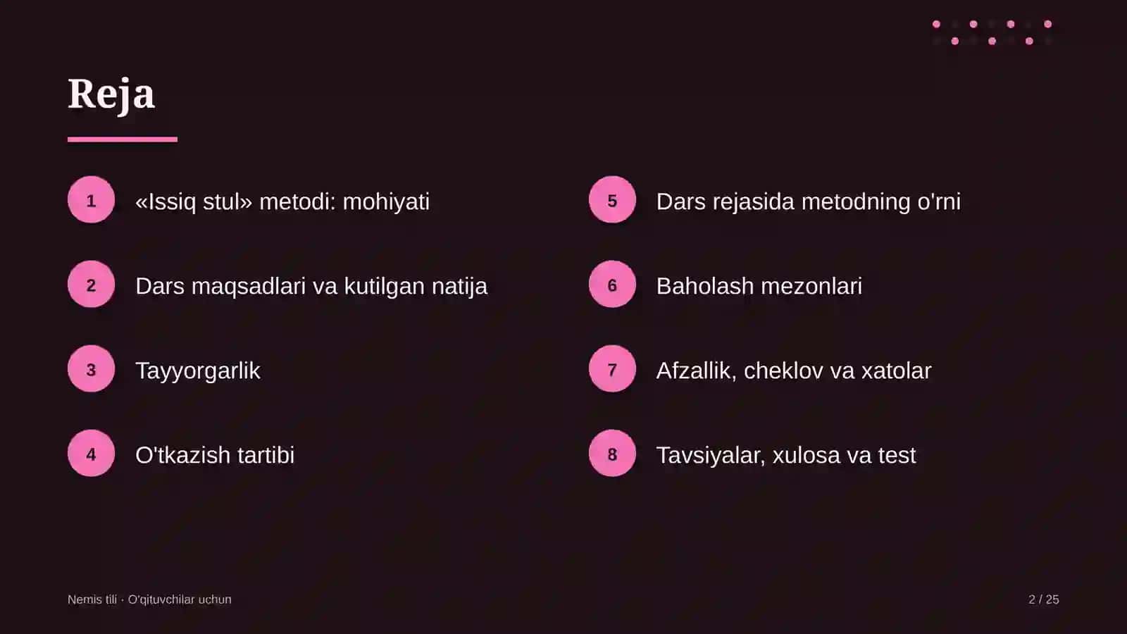 nemis tili darslarida issiq stul metodidan foydalanish 9416 2