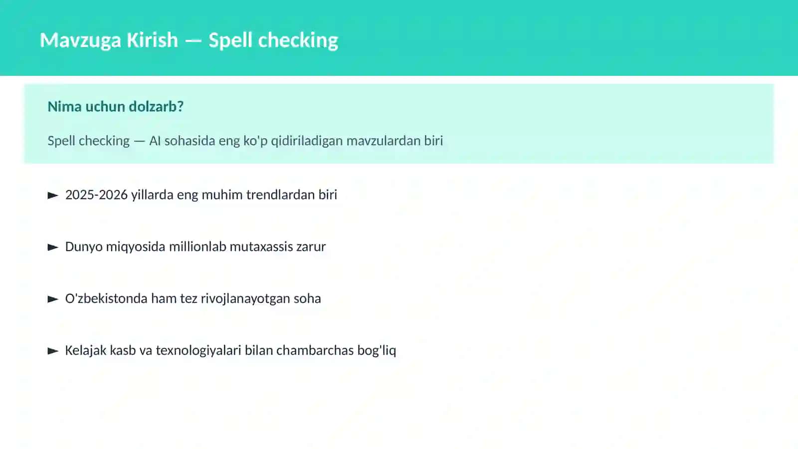 AI | NLP TABIIY TIL QAYTA ISHLASH 2