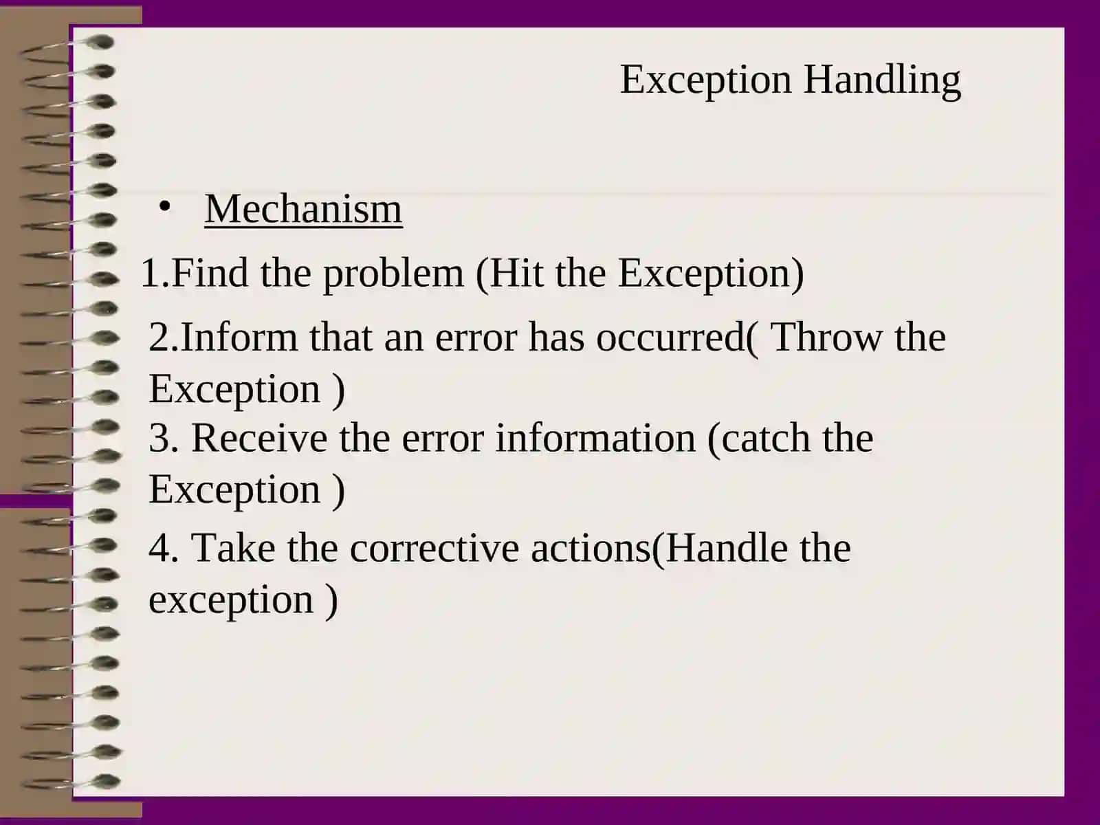 Exception Handling 2
