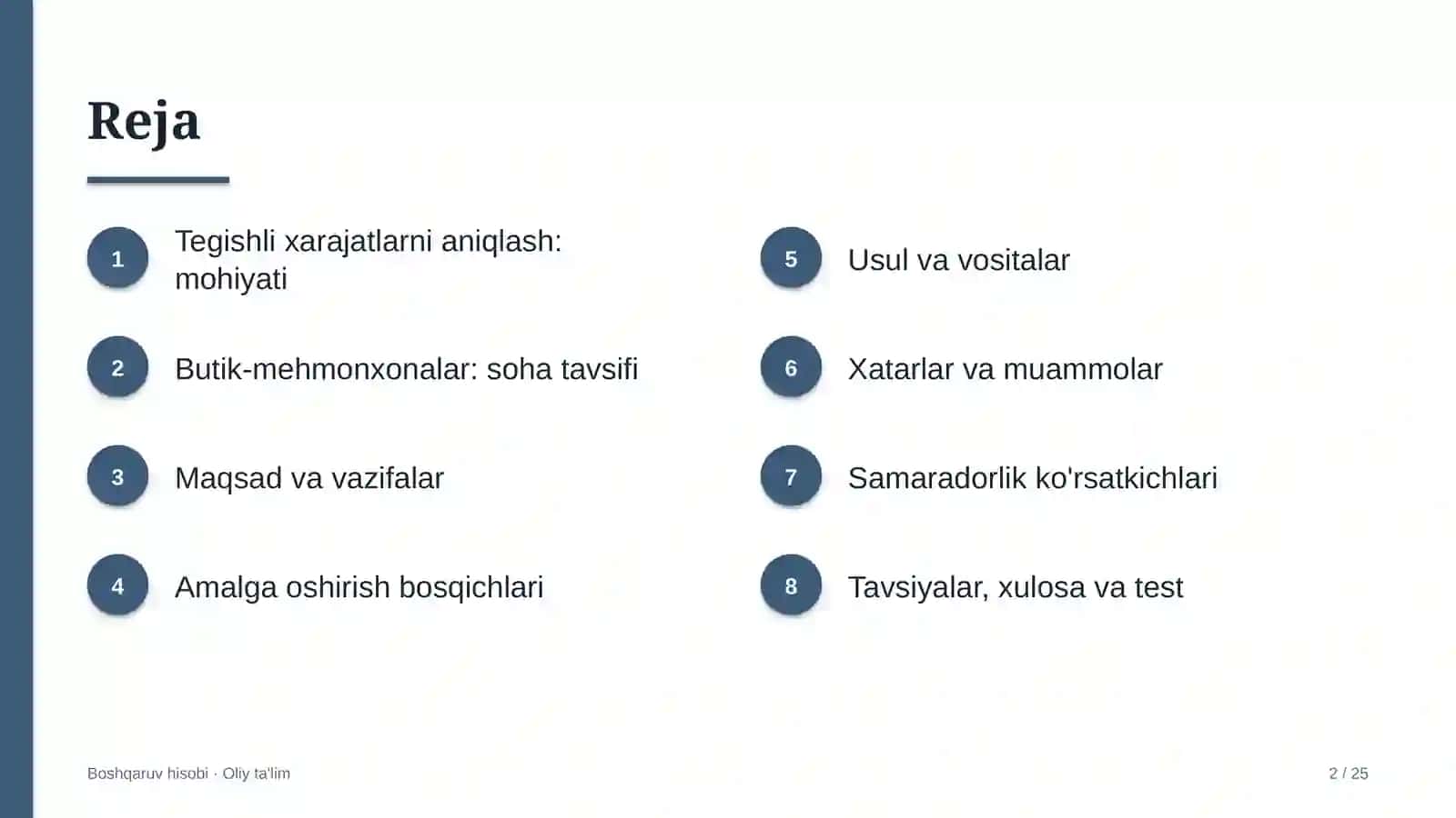 BOSHQARUV HISOBI · OLIY TA'LIM 2
