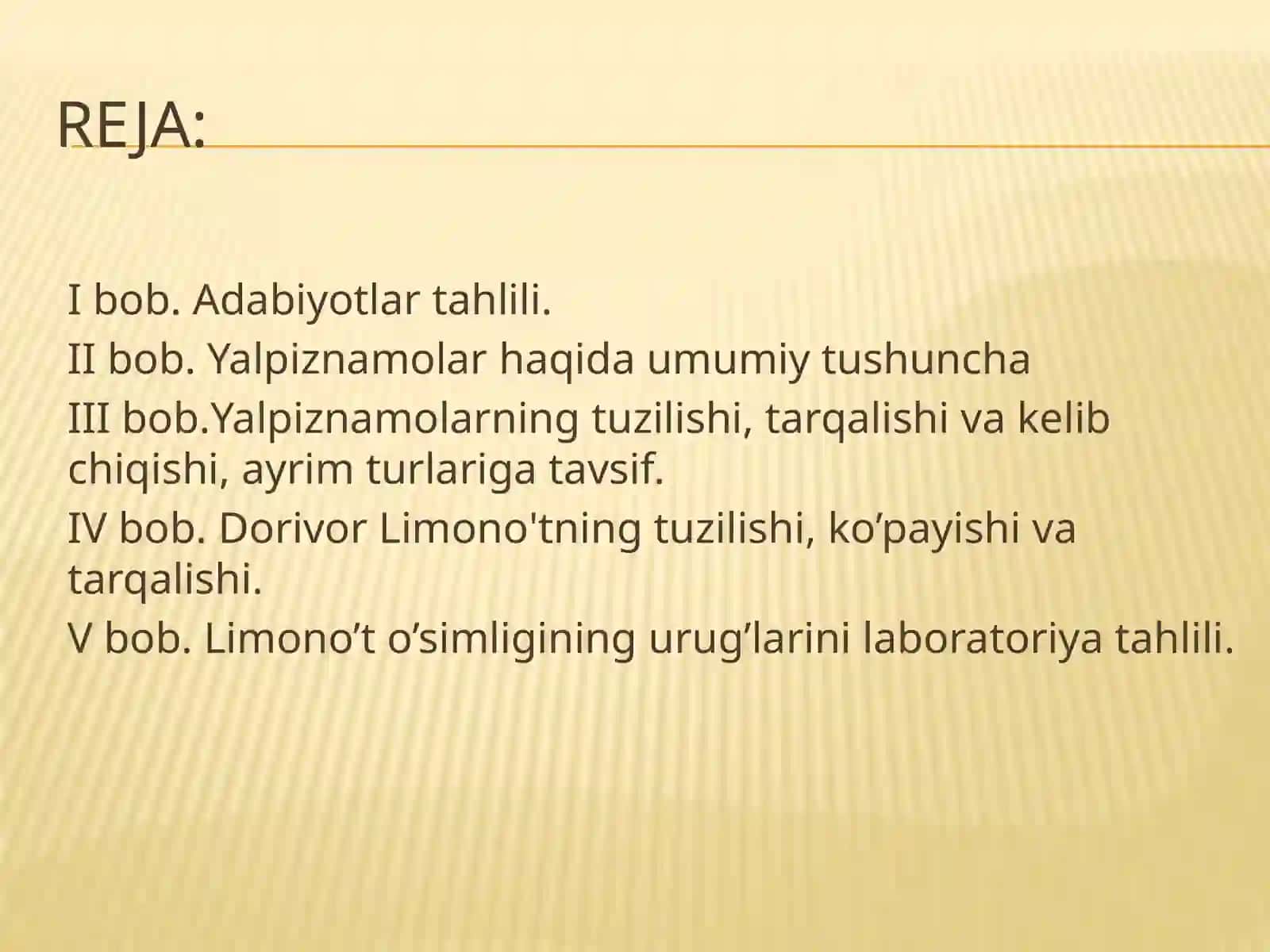 LIMONO'T-MELISSA OFFICINALIS O'SIMLIGI URUG'INING LABORATORIYA TAHLILI 2