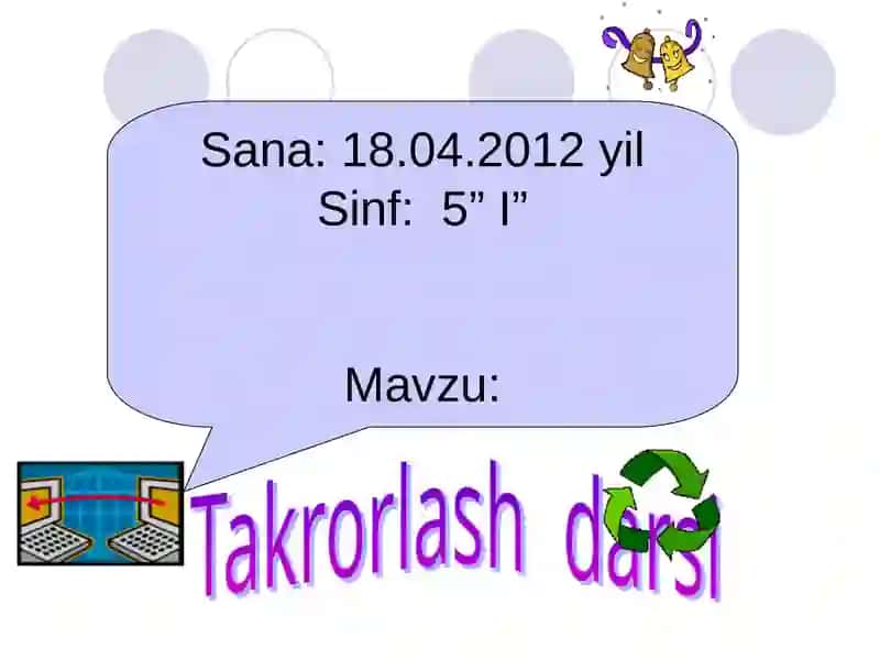 Takrorlash darsi 2