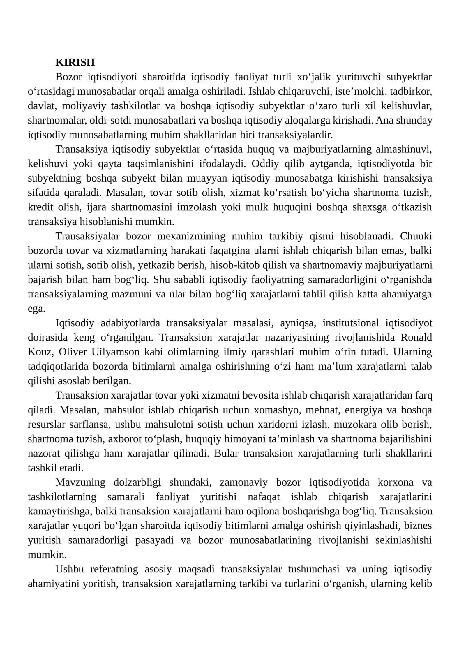 Transaksiyalar tushunchasi va uning ahamiyati 2