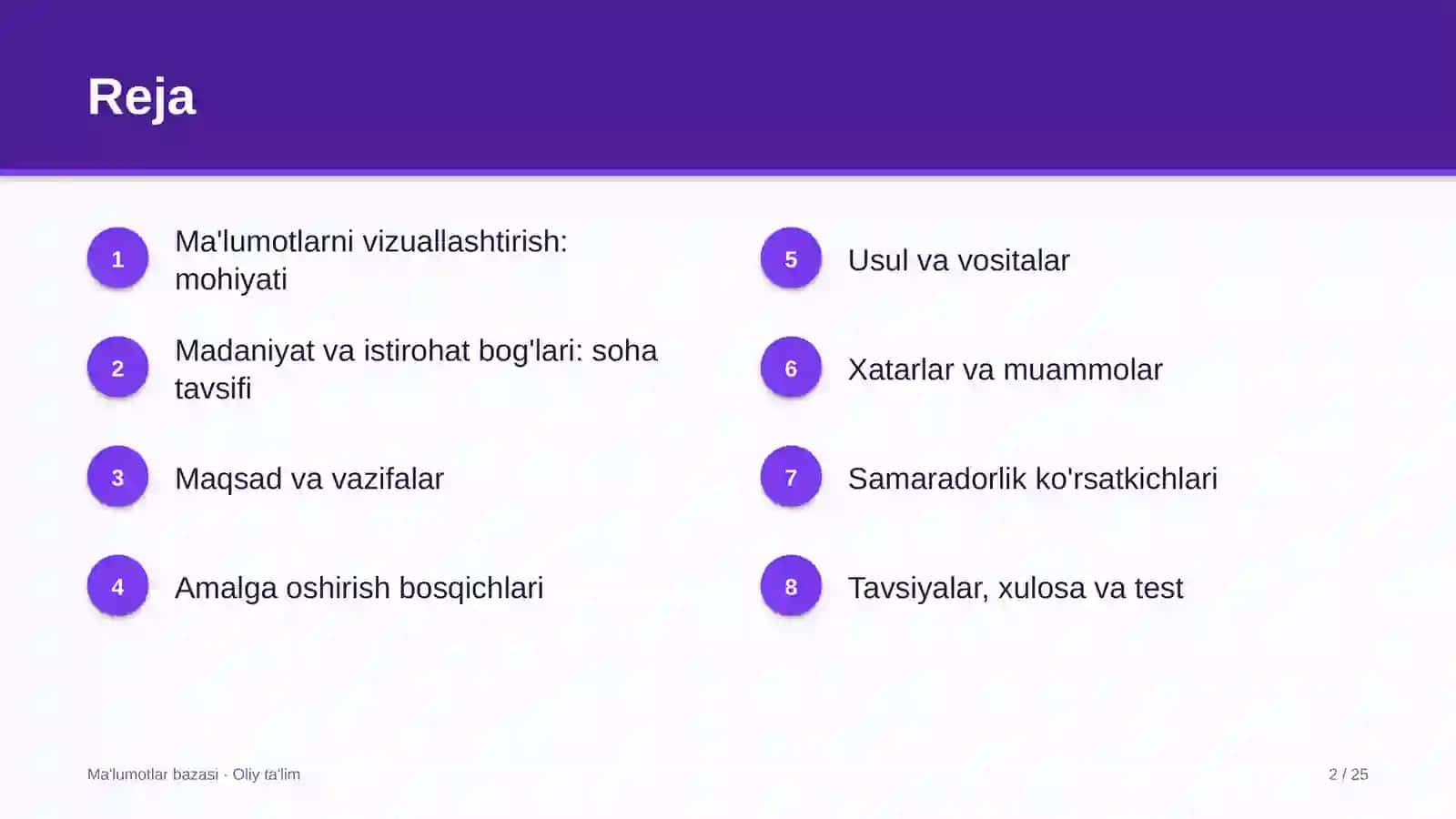 Madaniyat va istirohat bog'larida ma'lumotlarni vizuallashtirish 2