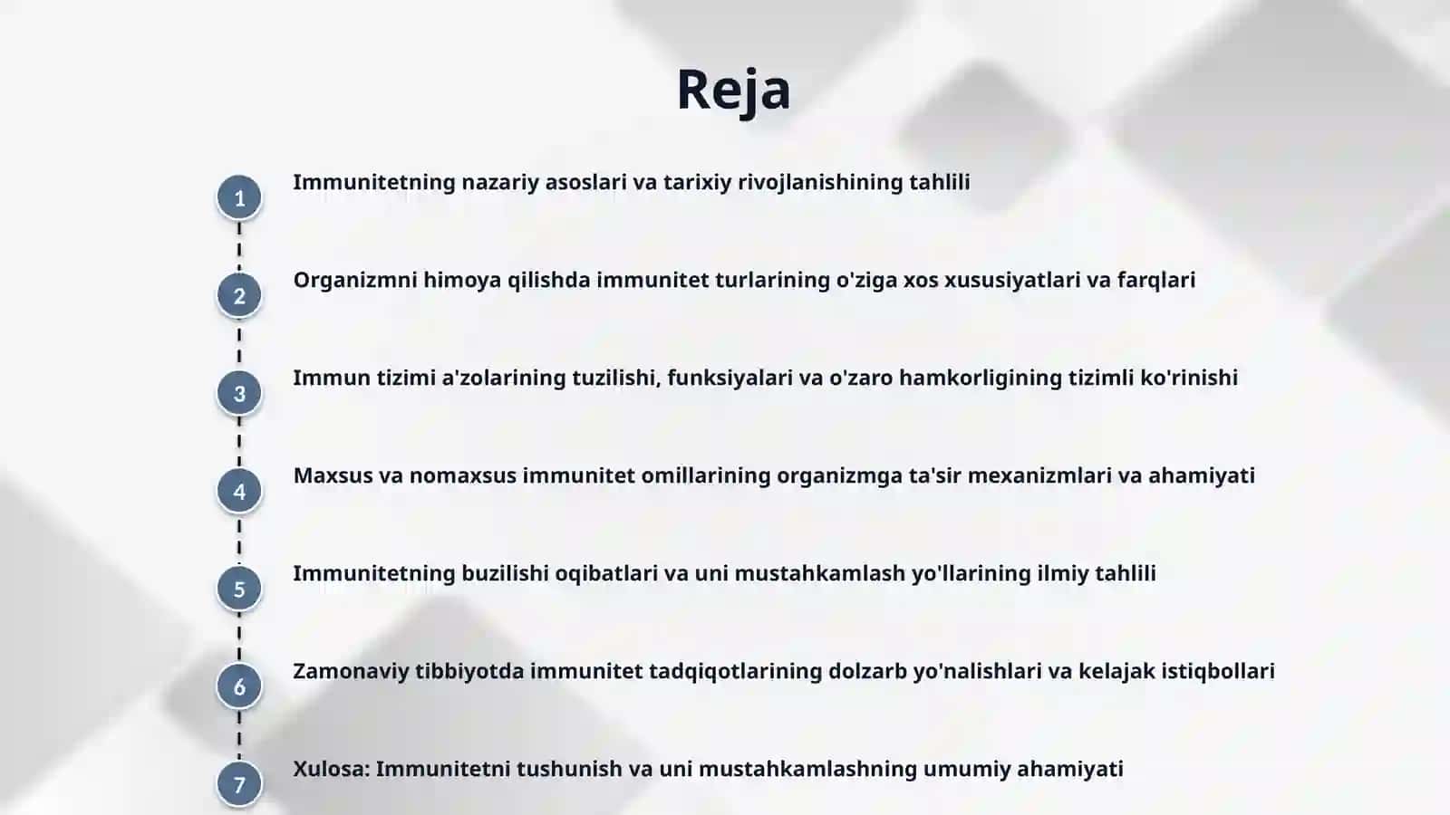 Immunitet haqida tushuncha. Immunitet turlari. Immun a'zolari. Organizmning maxsus va nomaxsus himoya omillari, ularning ahamiyati 2