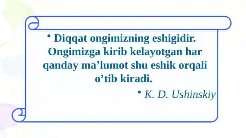 Diqqat Haqida Tushuncha 2