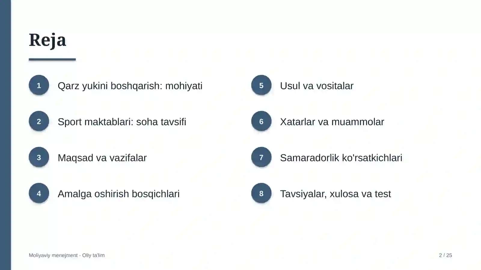 Sport maktablarida qarz yukini boshqarish 2