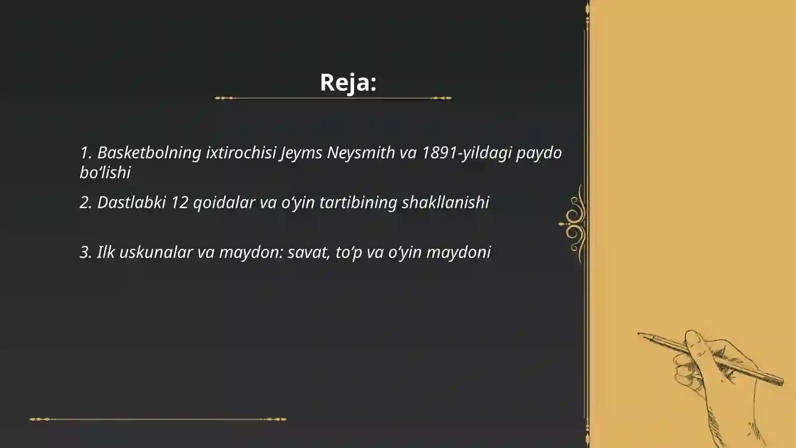 Basketbol oyining kelib chiqishi va rivojlanish tarixi 2