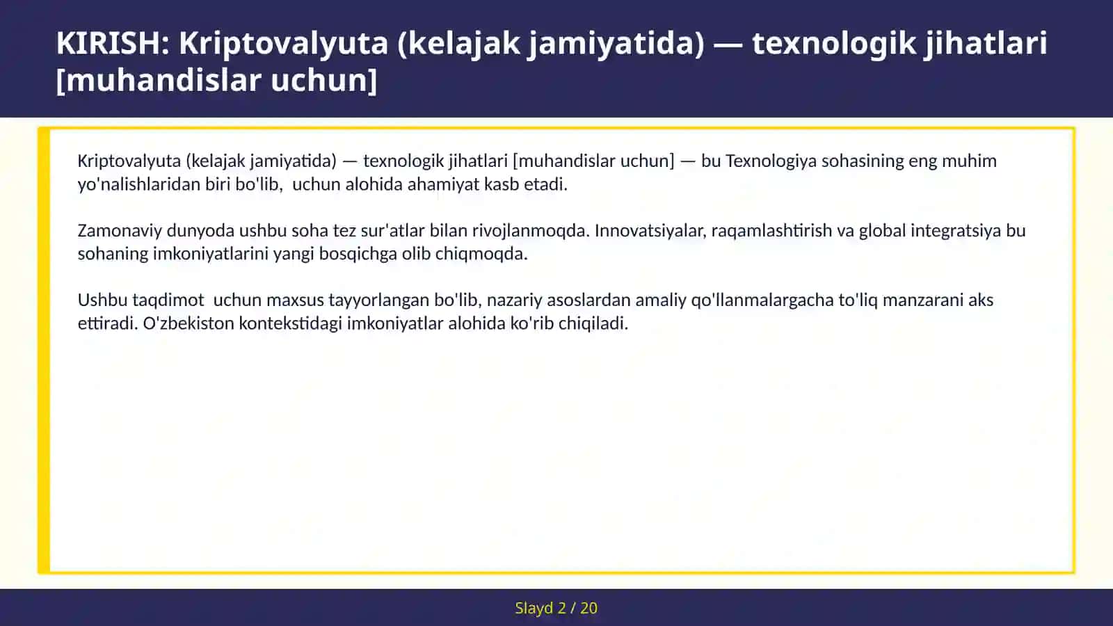 Kriptovalyuta (kelajak jamiyatida) — texnologik jihatlari [muhandislar uchun] 2