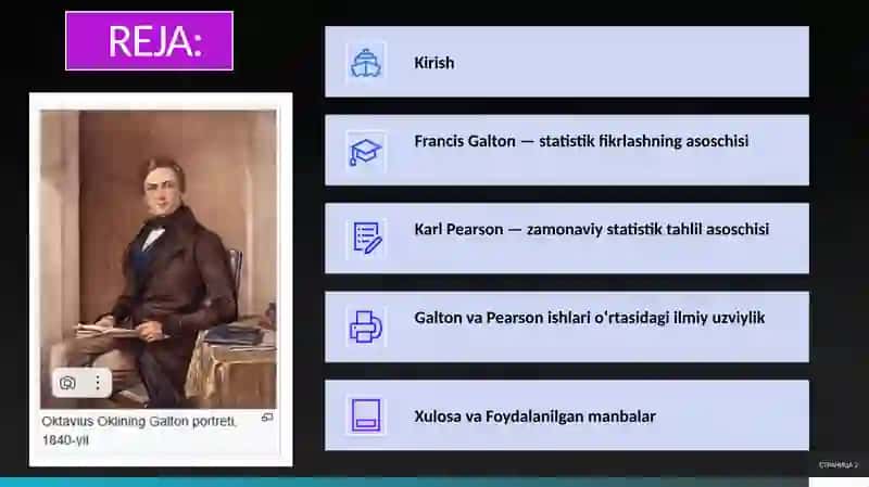 Karl Pearson va Francis Galton - Statistika faniga hissa qo‘shgan olimlar 2