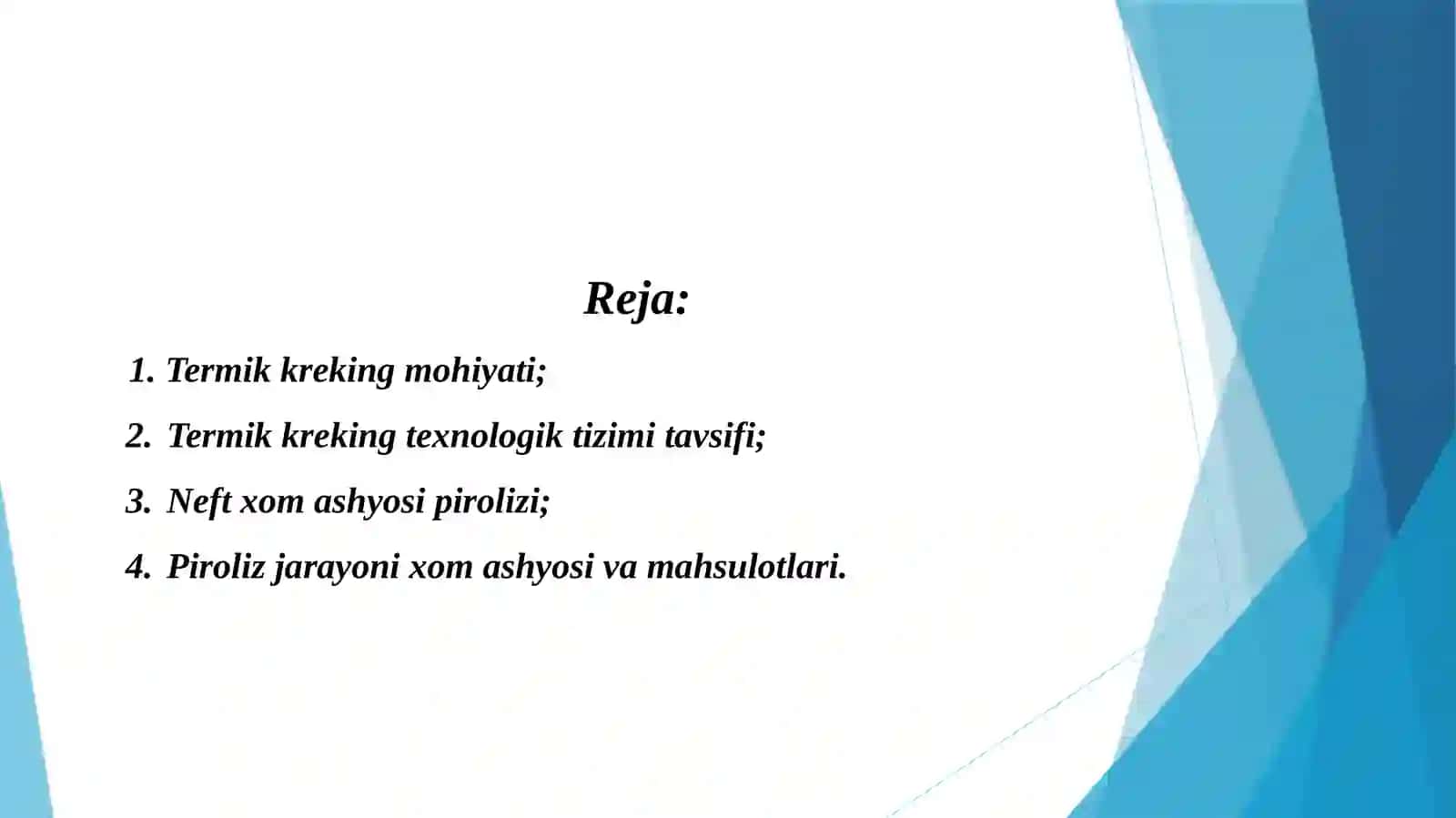 Neftni qayta ishlashda termik kreking 2