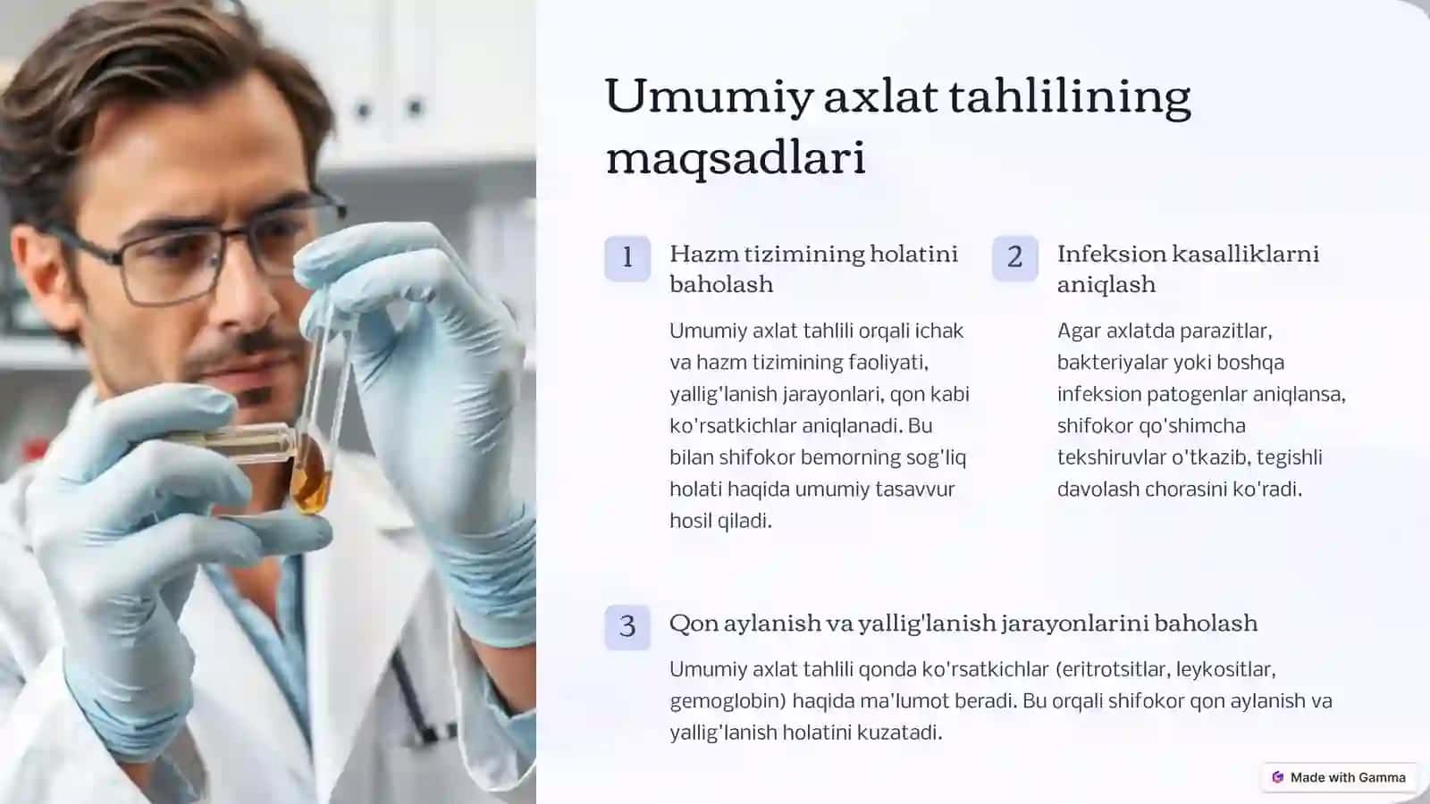 Tibbiyotda umumiy axlat tahlilining ahamiyati 2