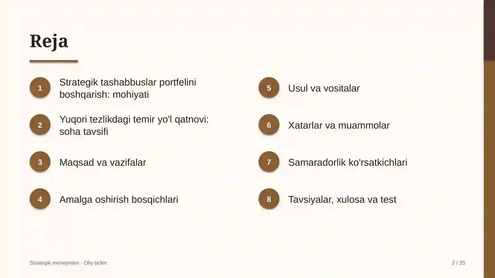yuqori tezlikdagi temir yo'l qatnovida strategik tashabbuslar portfelini boshqarish 4243 2