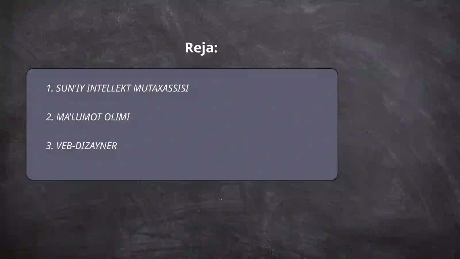 SUN'IY INTELLEKT MUTAXASSISI 2
