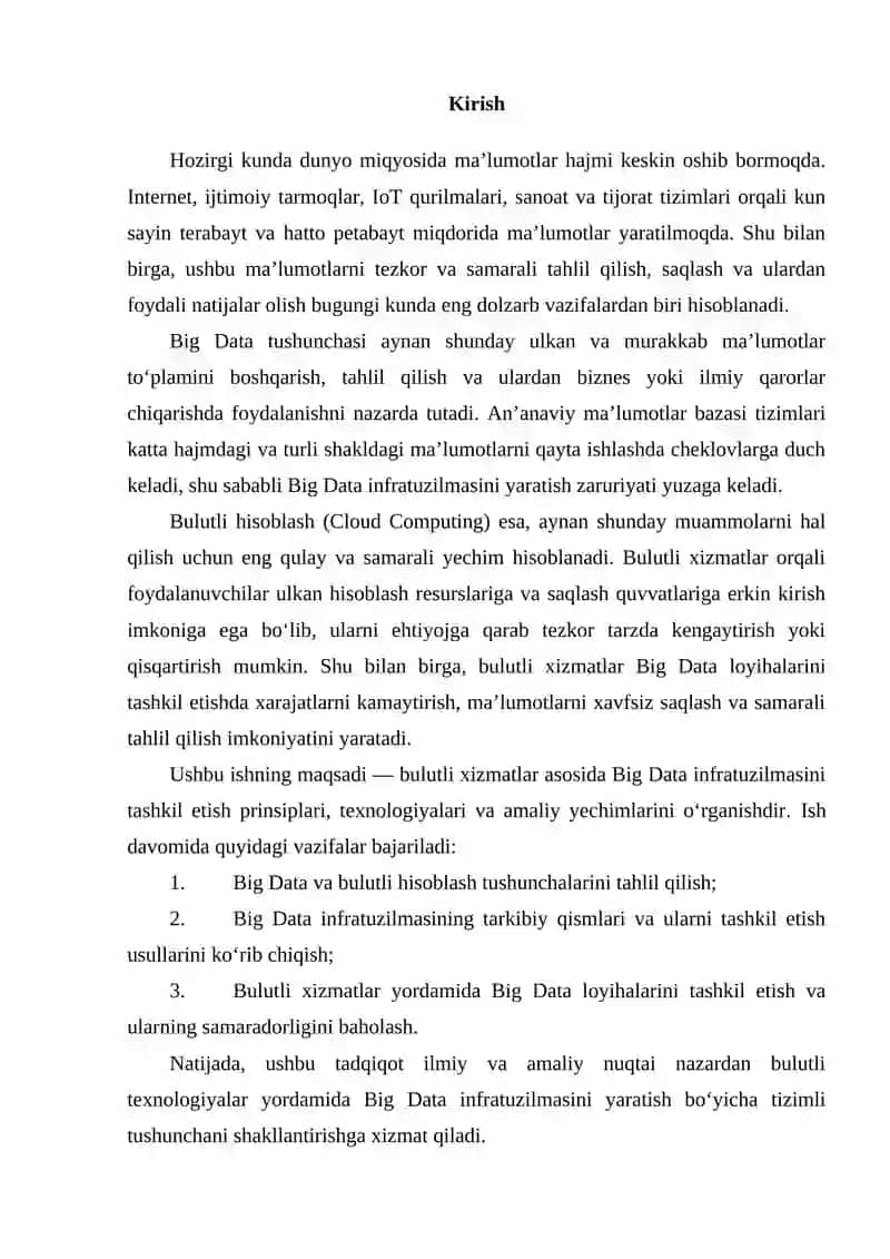 Big Data tushunchasi va asosiy tamoyillari 2