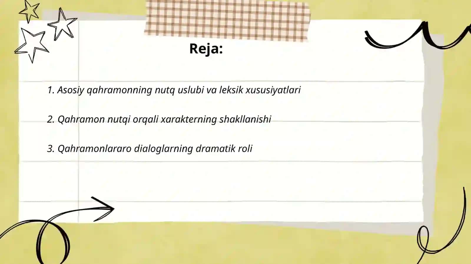Shum bola asarida qahramon nutqi 2