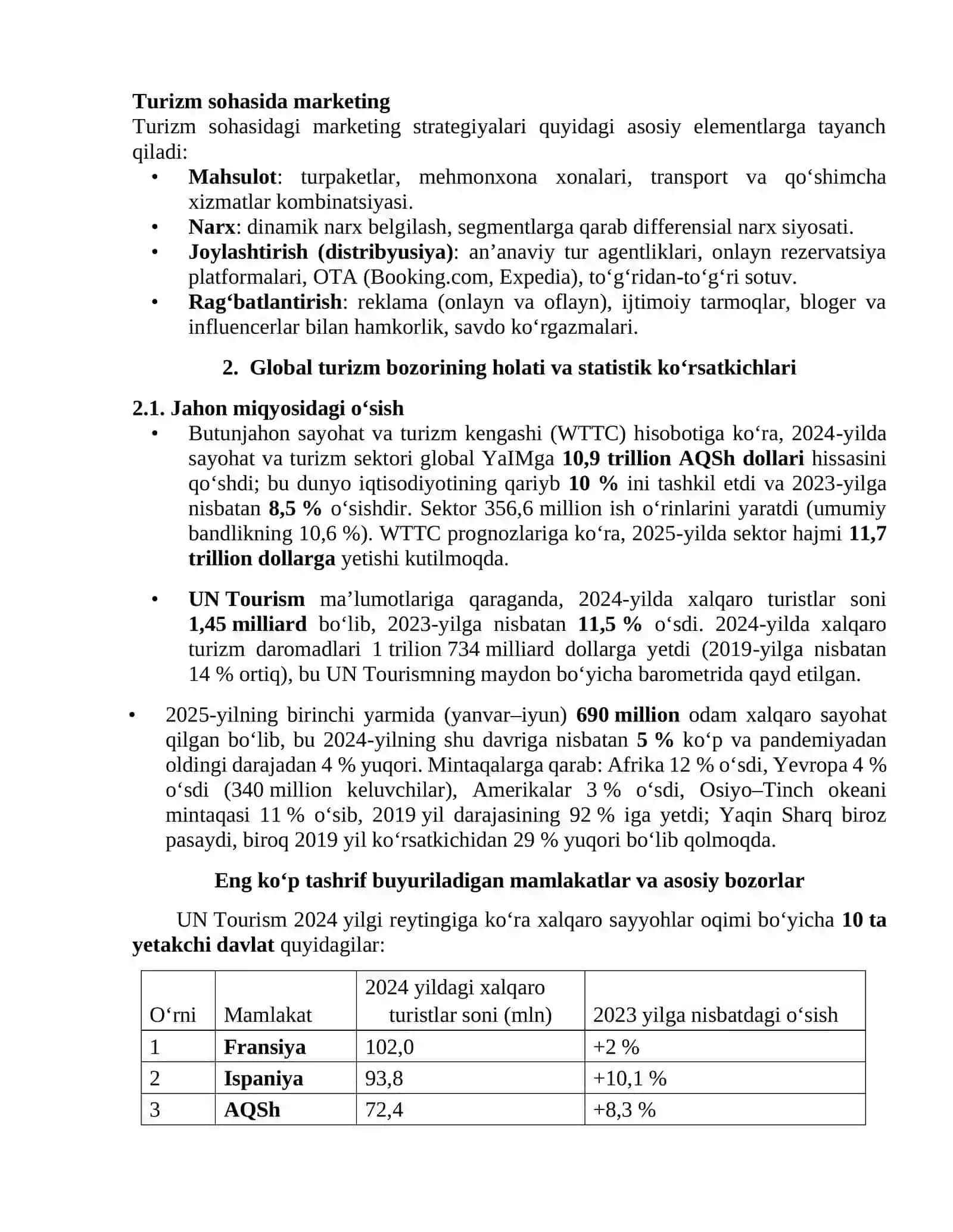 Turizm Bozorlari 2