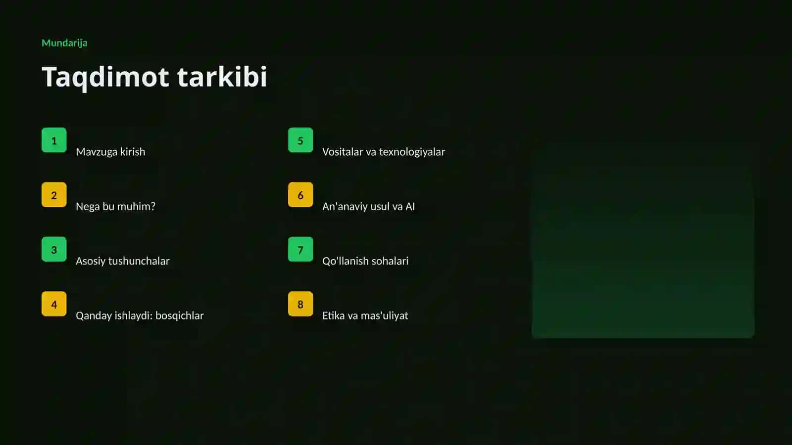 Sun'iy intellekt • premium taqdimot 2