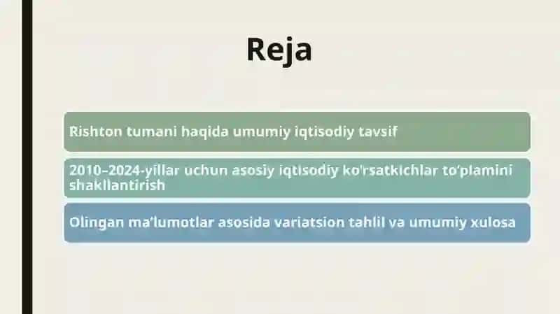Rishtontumani haqida umumiy iqtisodiy tavsif 2