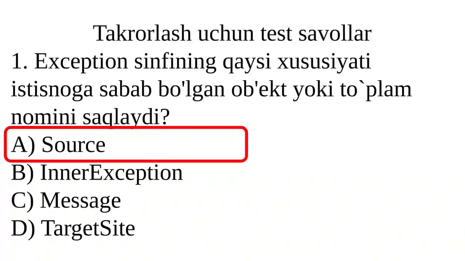 C#tilidaOb’yektgayo`naltirilgandasturlash:Interfeyslar 2