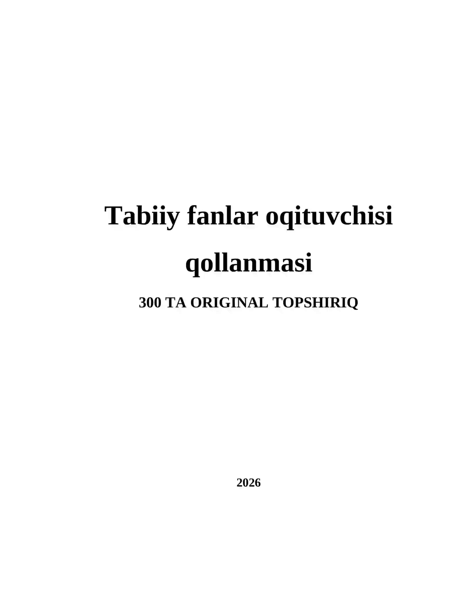 Tabiiy fanlar oqituvchisi qollanmasi 2