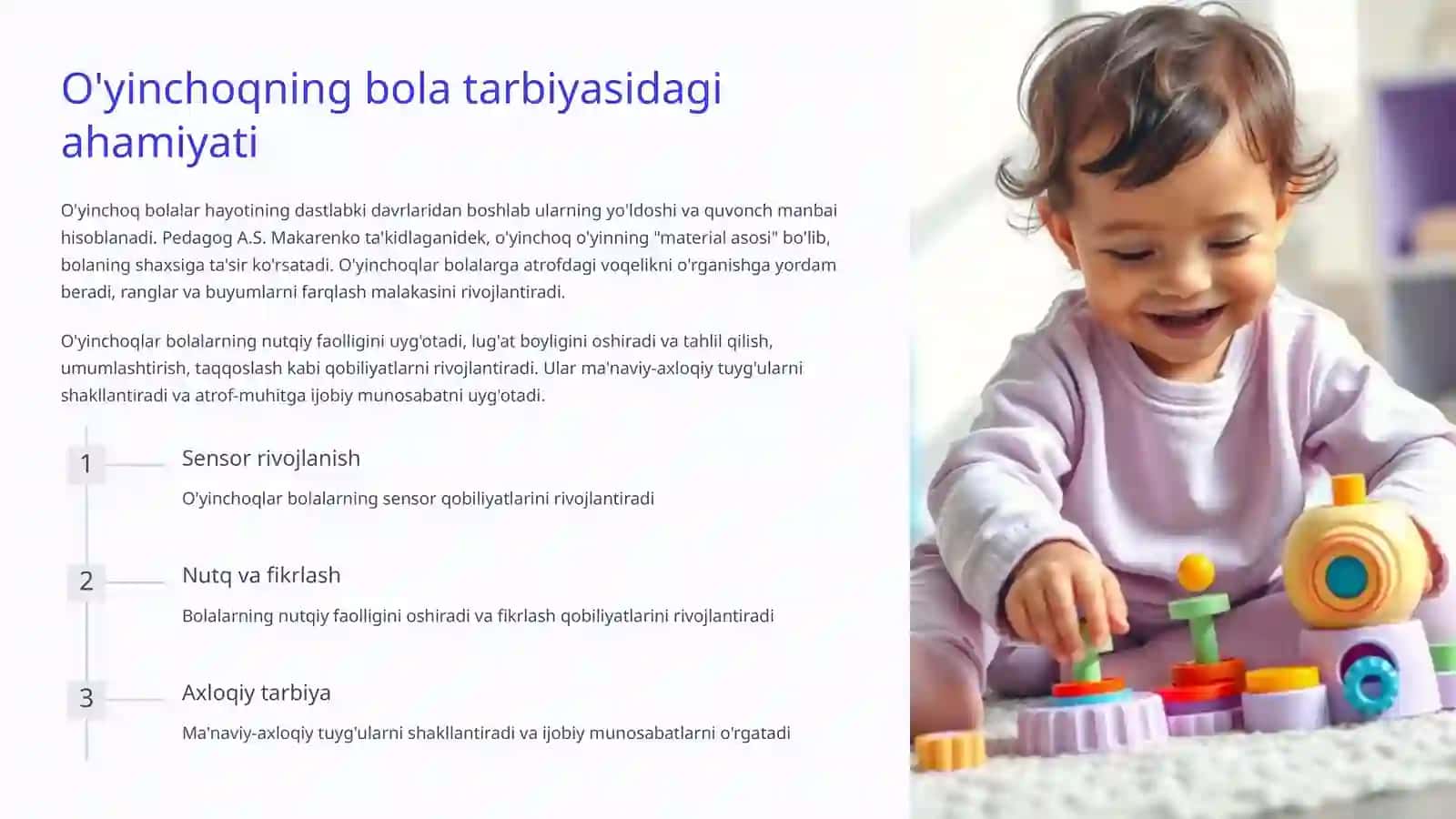 O'yinchoq va predmetlarga qarab hikoya qilishga o'rgatish 2