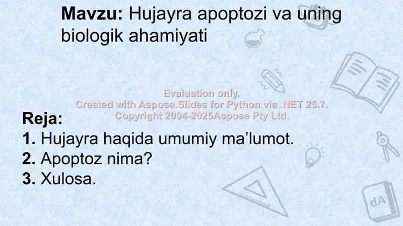 Hujayra apoptozi va uning biologik ahamiyati 2