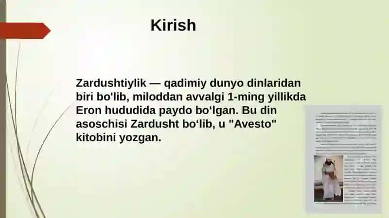 Zardushtiylikning Teologik Tizimi va Diniy Marosimlari. 2