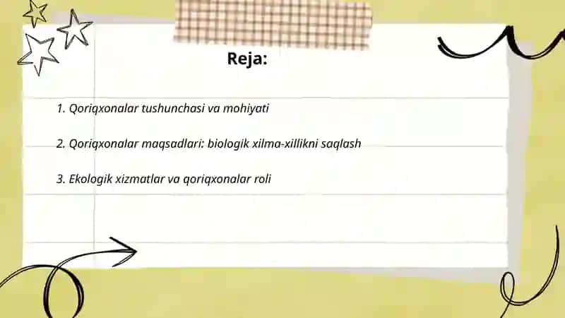 Qoriqxonalar:mohiyati va maqsadi. 2