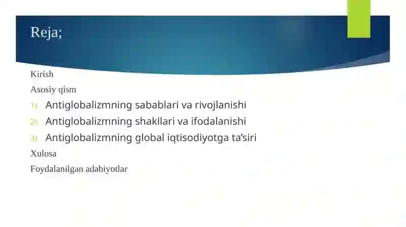 Antiglobalizmning sabablari va rivojlanishi 2