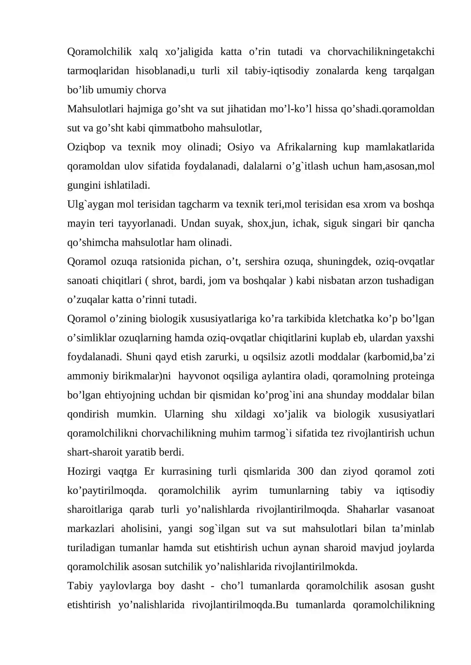Qoramolchilik 2