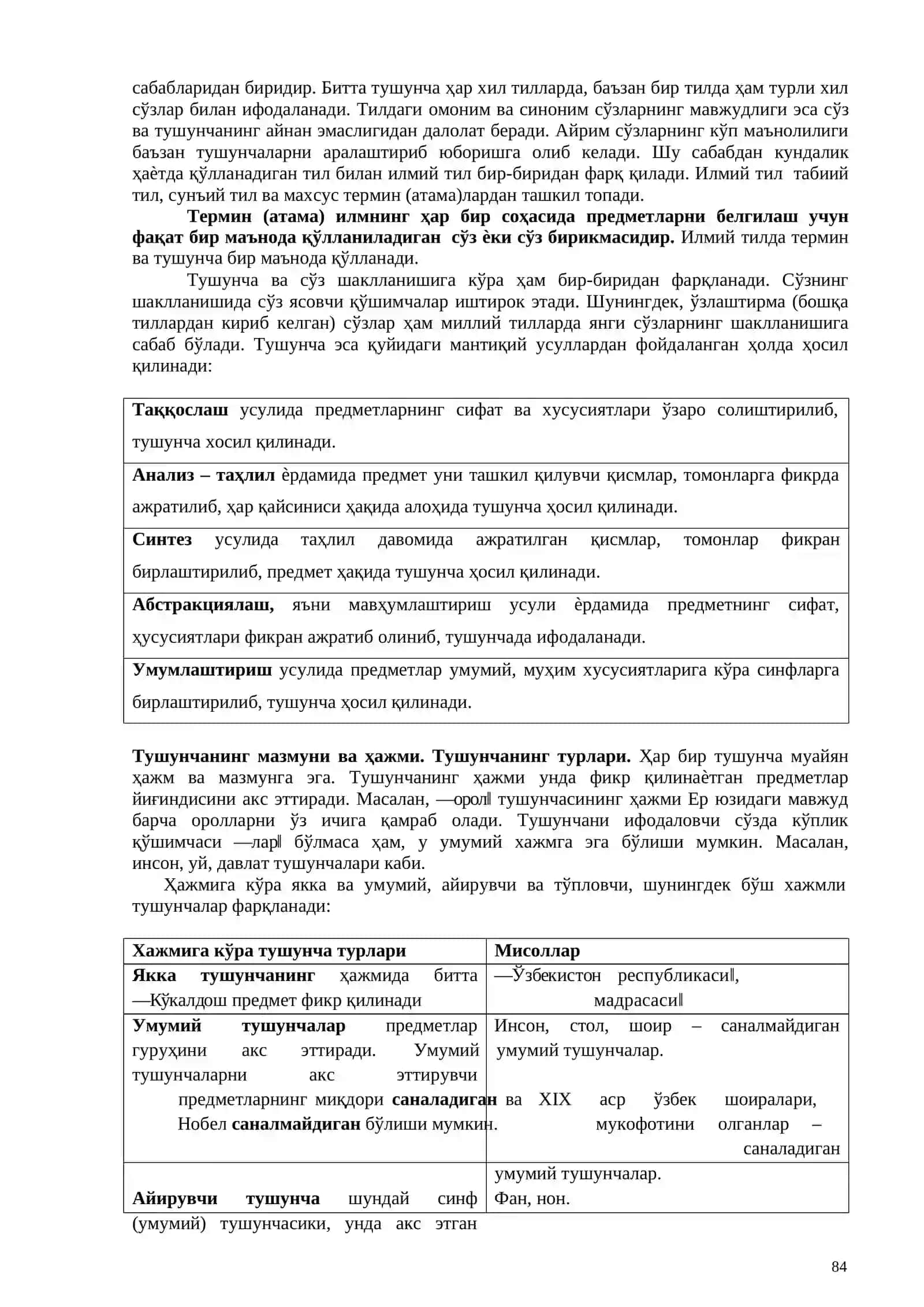 Тафаккур шакллари: тушунча, ҳукм ва хулоса 2