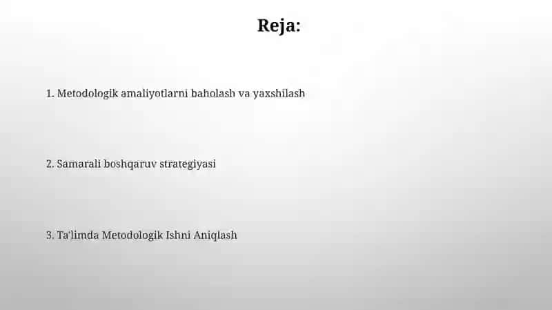 Metodologik ishlar boshqarish 2