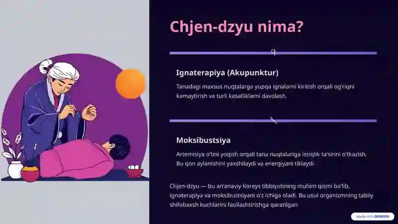 Qadimgi Koreys Tibbiyotida Chjen-dzyu Usuli 2