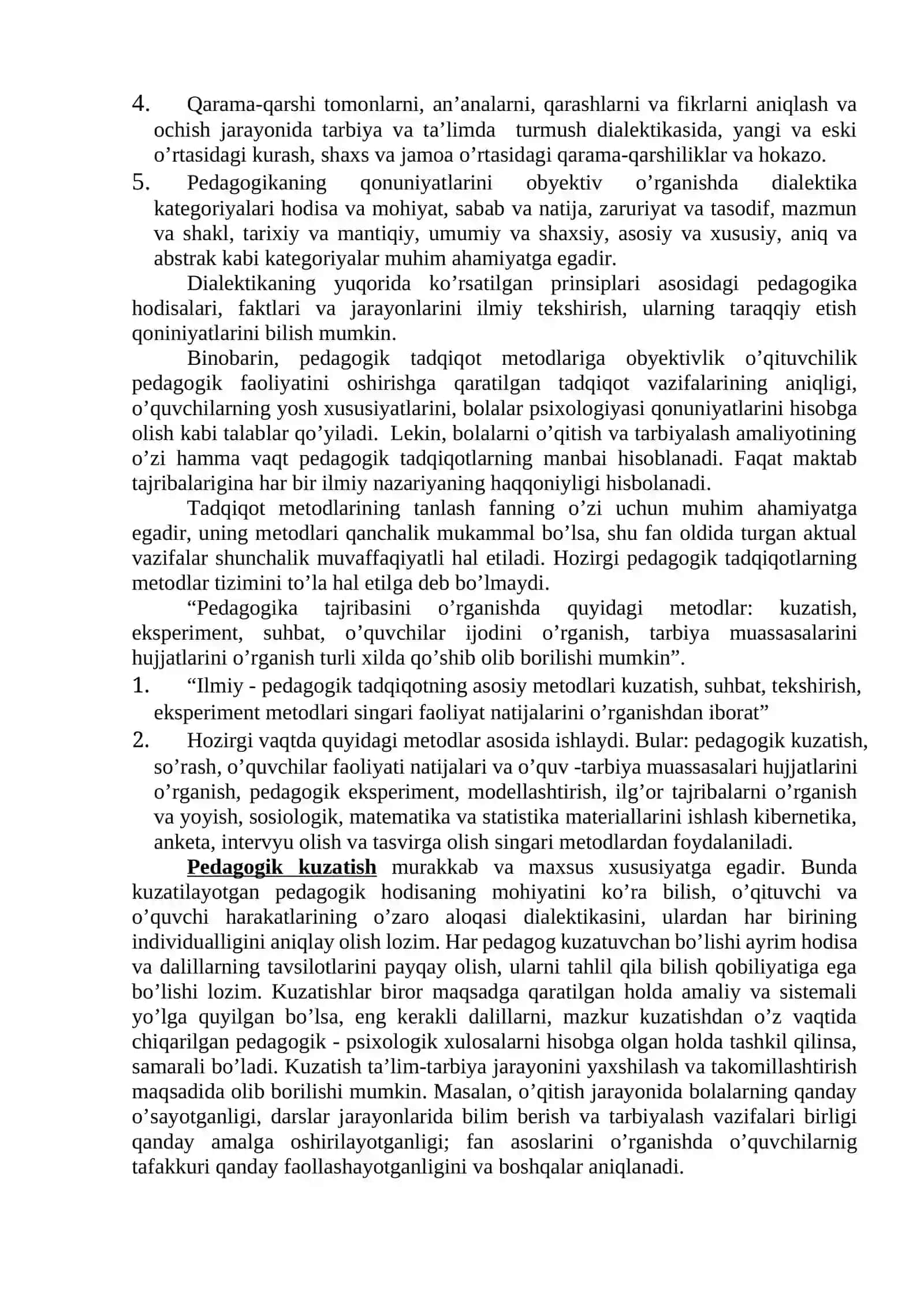 Pedagogikanining metodologik muammosi va tadqiqot metodlari 2
