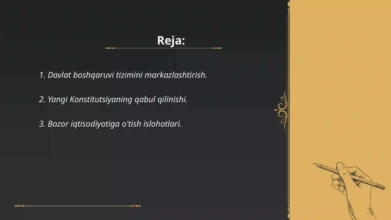 Davlat boshqaruvi tizimini markazlashtirish 2