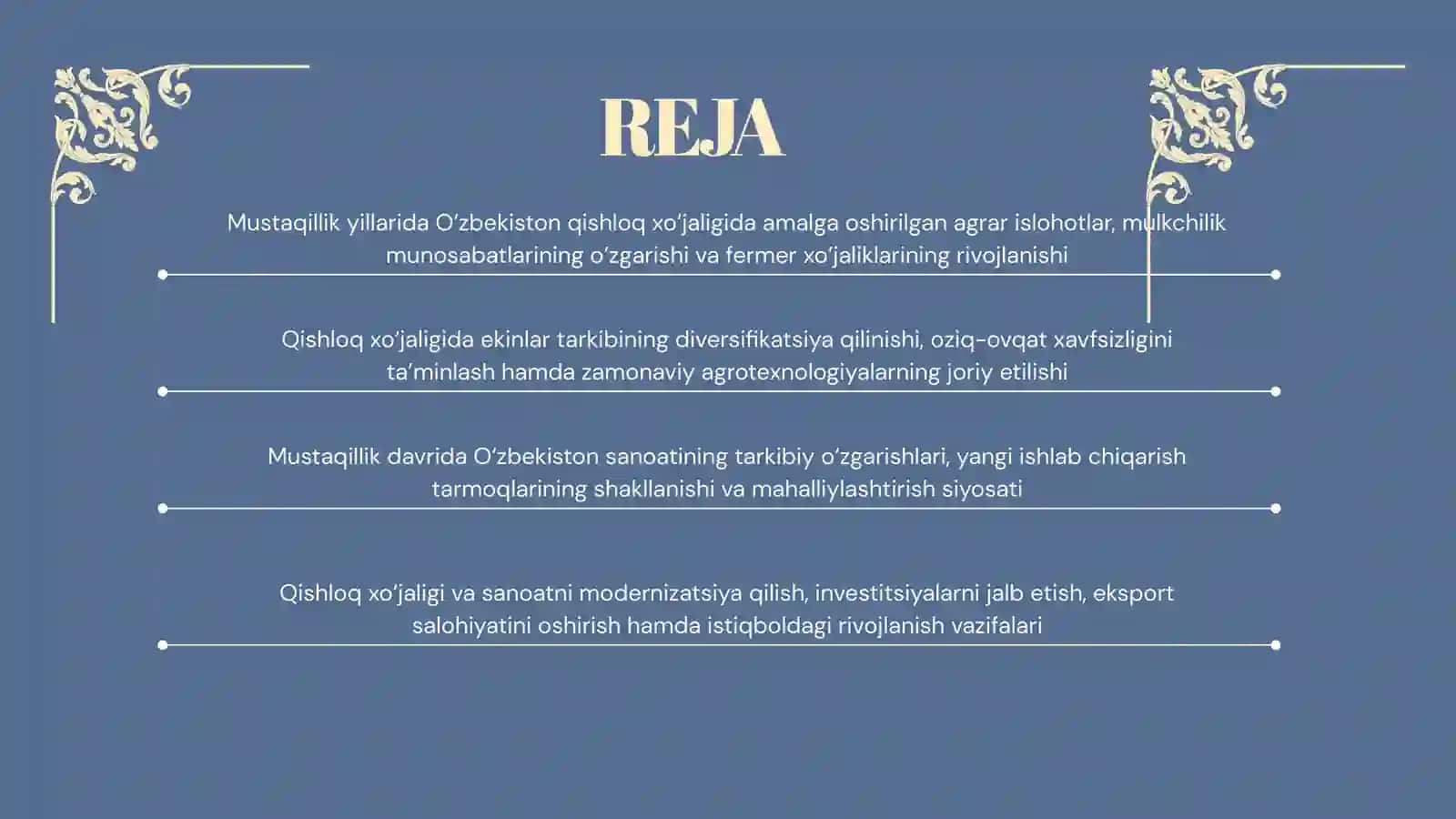 MUSTAQILLIK YILLARIDA QISHLOQ XO‘JALIGI VA SANOAT SOHASIDAGI O‘ZGARISHLAR 2