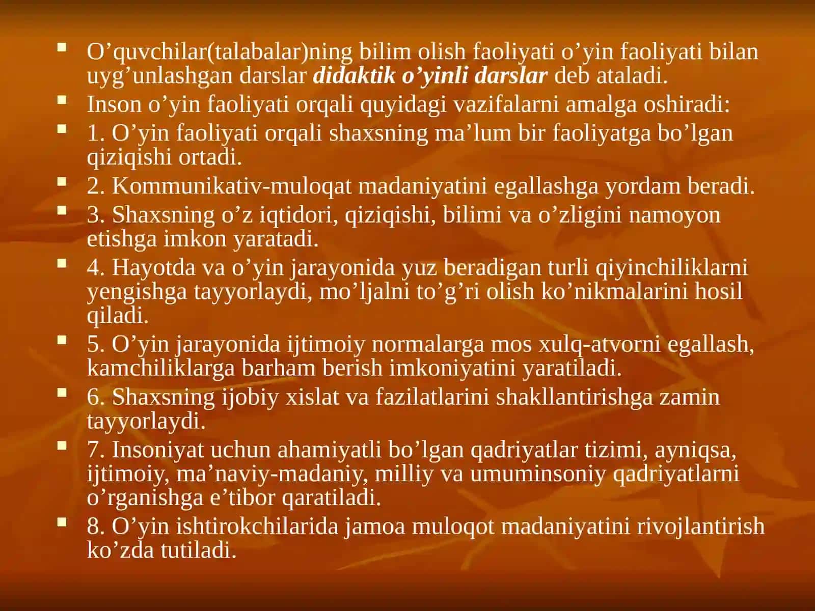 Didaktik o`yinlar 2