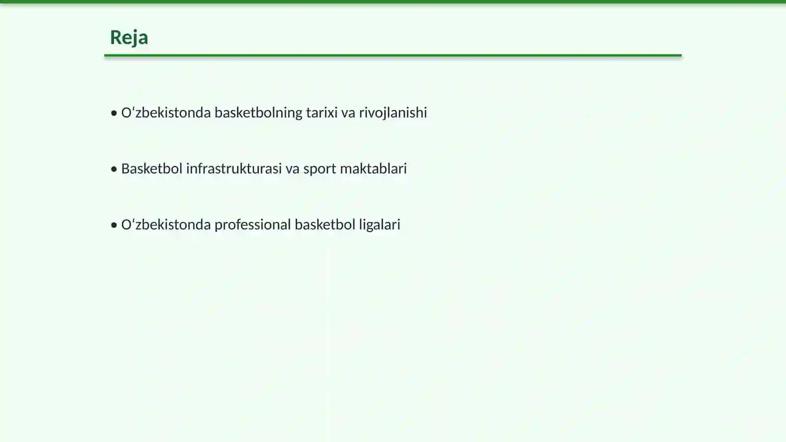 Basketbolning rivojlanishi Oʻzbekistonda 2