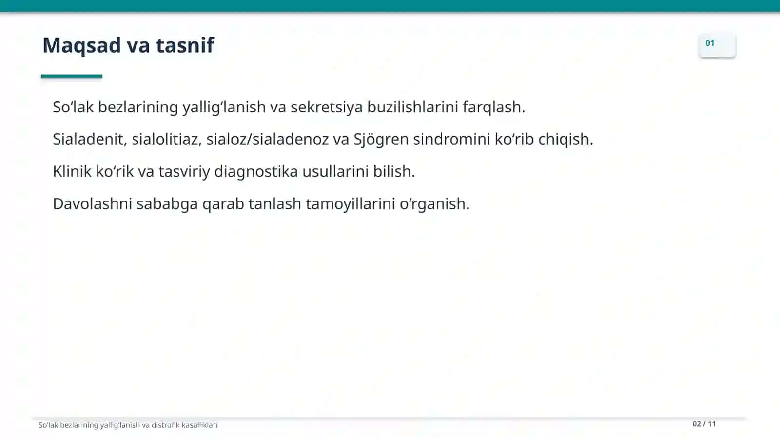 Soʻlak bezlarining yalligʻlanish va distrofik kasalliklari . 2