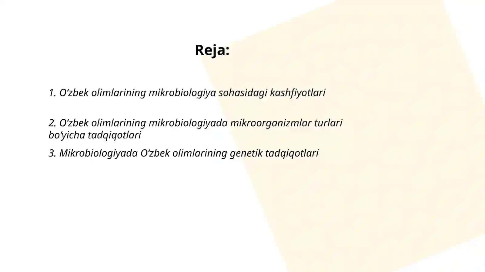 Oʻzbek olimlarin mikrobiyologiyaga qoshgan hissasi 2