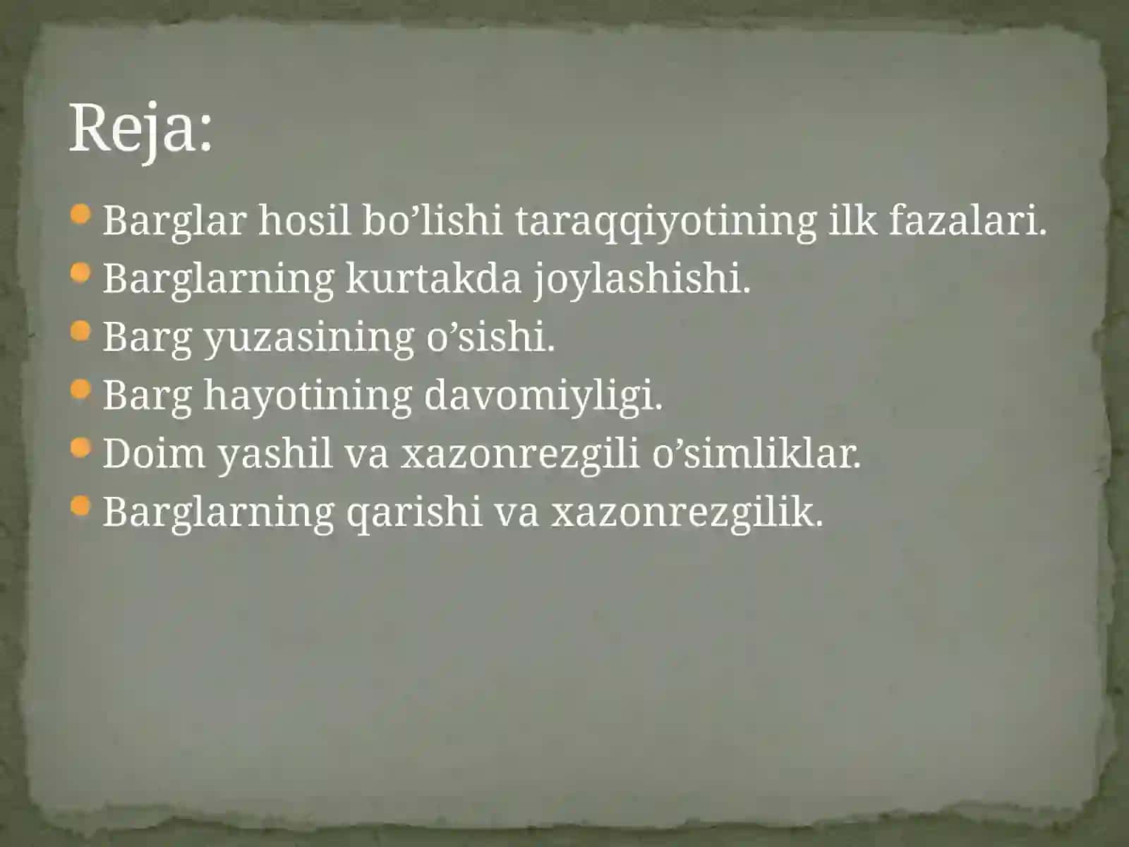 O'simliklar anatomiyasi va morfolgiyasi 2